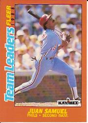 1988 Fleer Team Leaders Baseball Cards 033      Juan Samuel
